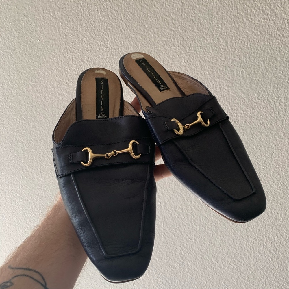 Navy Steven by Steve Madden mules
